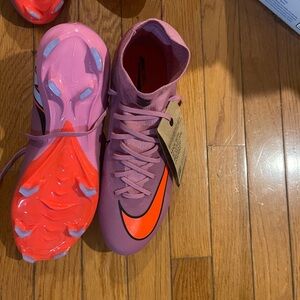 Nike Pink and Orange Athletic Cleats